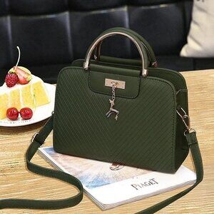 Women's Fashion Embossed Handbag Korean Version Simple Deer Shoulder Bag